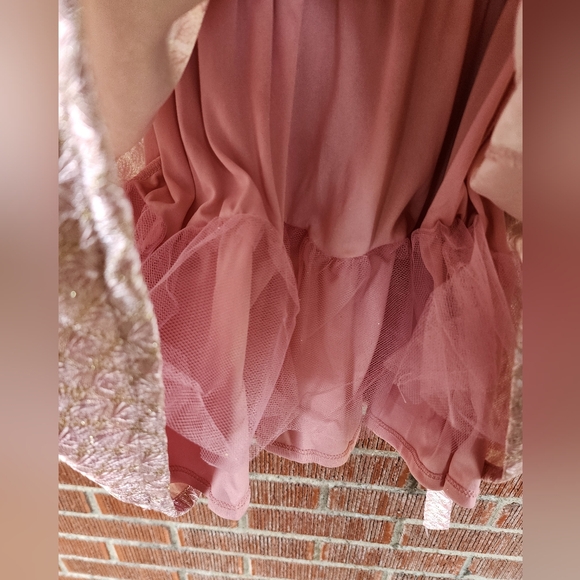 Tahari Pink and Gold Sleeveless Dress Girl's Size 4 - Picture 8 of 11